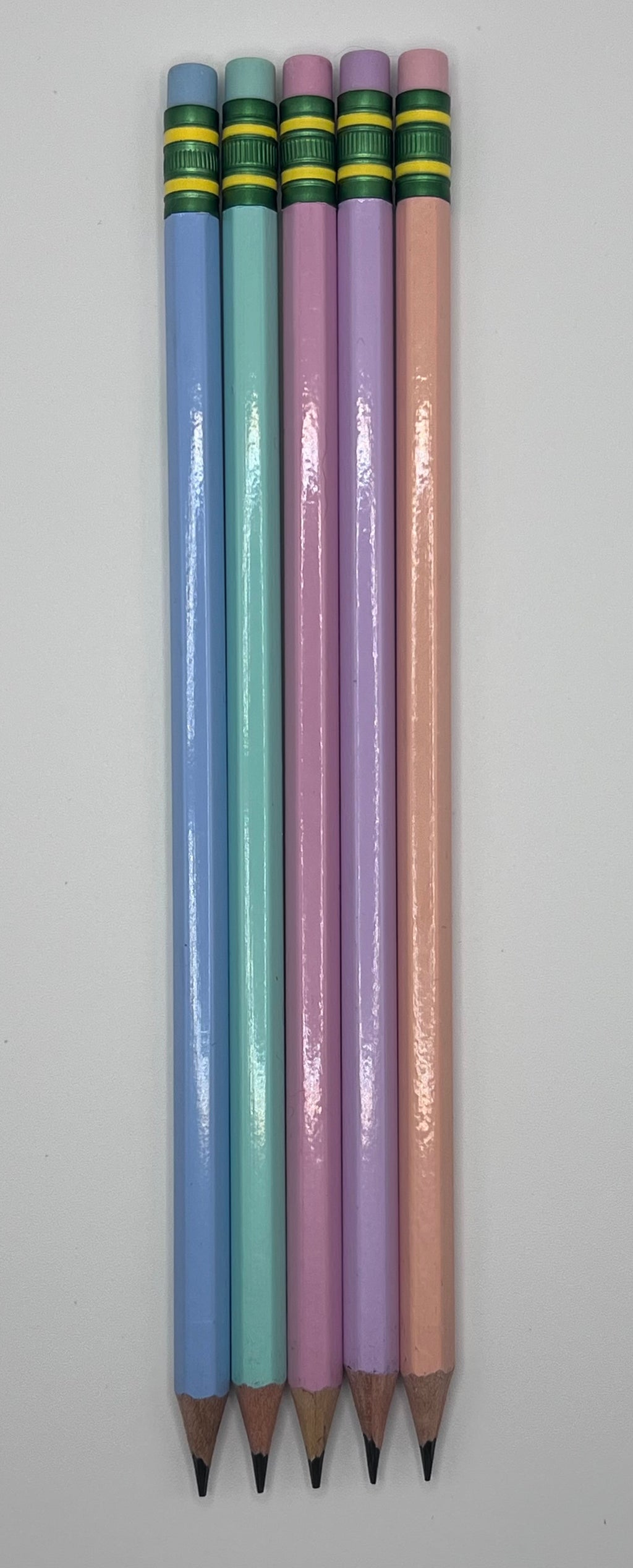 5 Pack - Pastel Personalized Pencils
