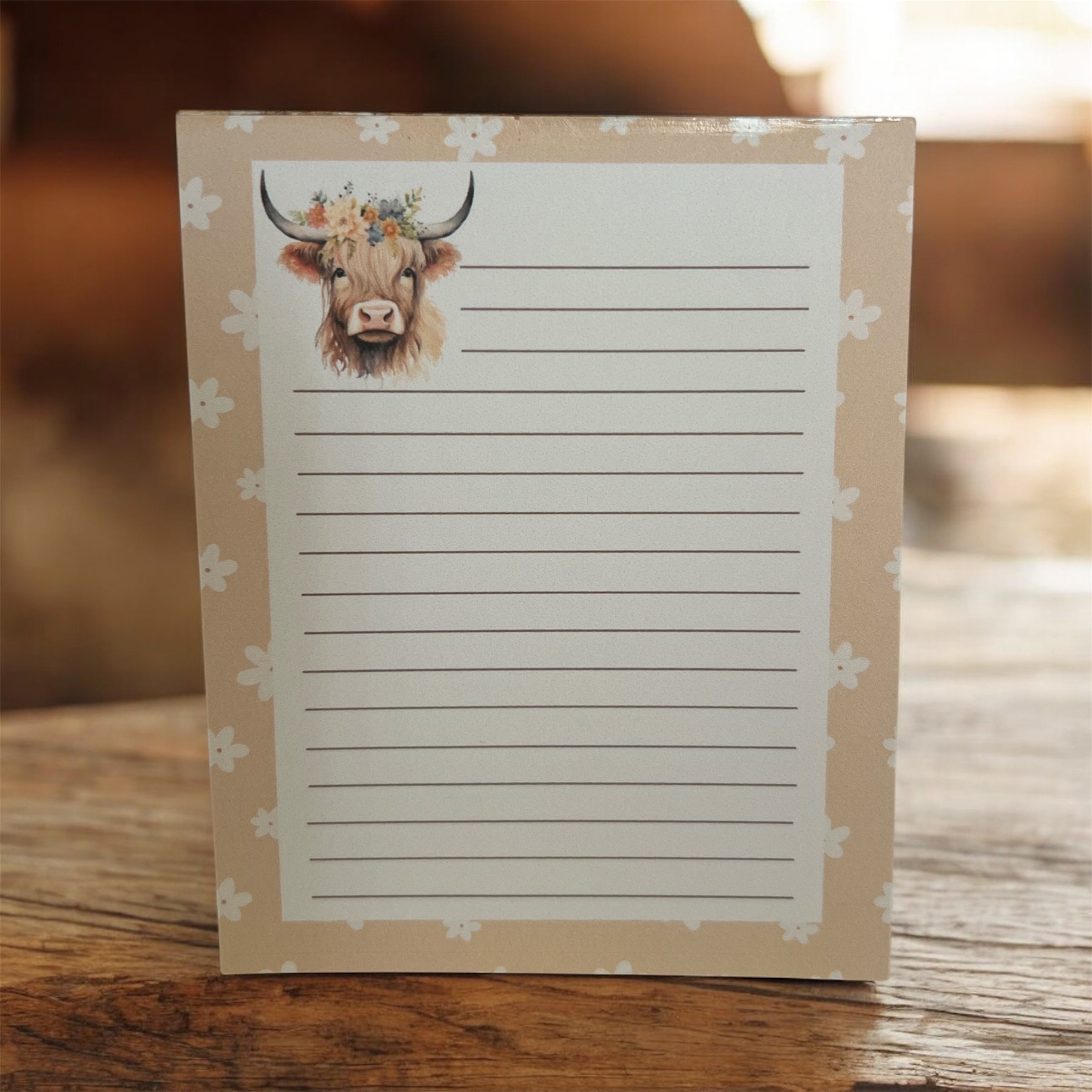 Highland cow notepad